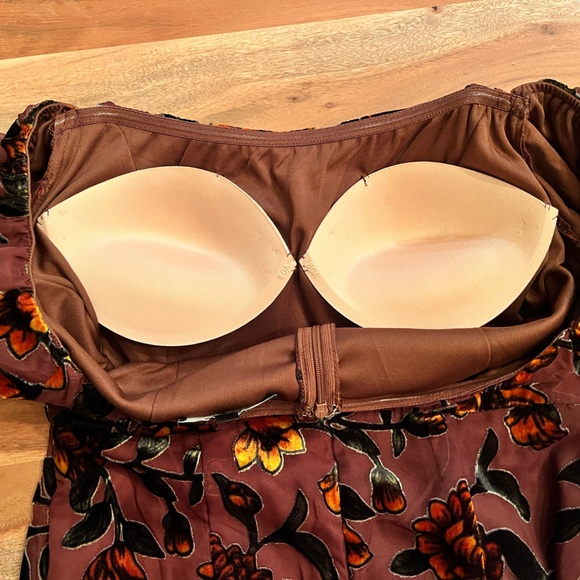 Lulu's Brown Orange Ruffled Gown - Picture 6 of 11